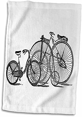 3dRose Florence Vintage - 3 Veterán Kerékpárok - Törölköző (twl-37366-1)