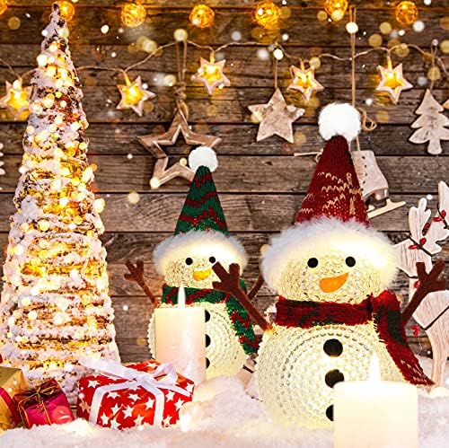 3 Db Led Hóembert Lámpa Többszínű Változó Led Karácsonyi Lámpák Hóember Design Lámpa, Színes Kalap, Sál, Dekoratív Led Lámpa Karácsonyi