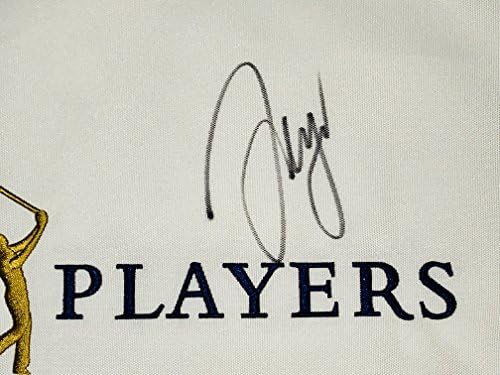 Sergio Garcia Aláírt Játékos golf Zászló Játékosok bajnoki 2017 Mesterek
