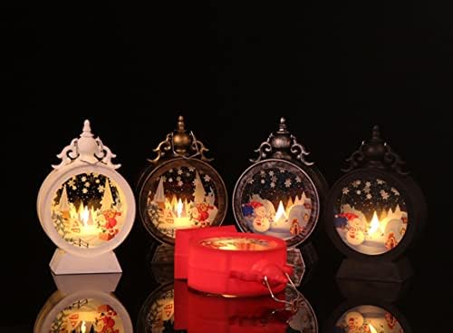 KESTY Karácsonyi Dekoráció LED-es Évjárat Szél lámpa, karácsonyfa Dísz Lóg Dekoráció Új Gyertya Hordozható lámpa Bronzegold