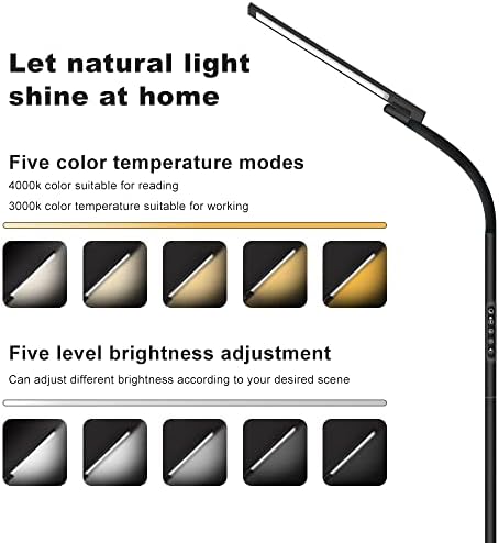 pploong fényterápiás Lámpa, UV-Mentes, Boldog Terápia Fény, a padlótól a Nap Terápia Lámpa Távoli & Touch Control & Állítható Állvány a Szomorúság