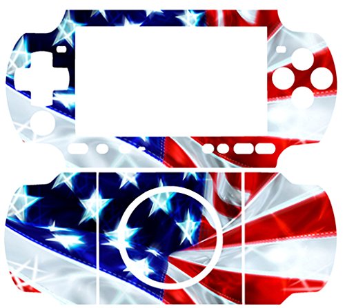 USA Zászló Művészeti BŐR MATRICA TAKARJA 4 PSP 3000 SLIM