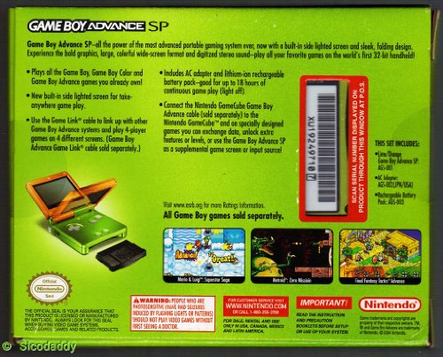 Game Boy Advance SP Limited Edition Citrom/Narancs