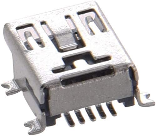 QMseller Mini USB B Típus Női Port 5-Pin 180 Fokos SMD SMT PCB Jack Aljzat - (25 Db)