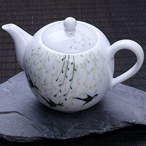 Teáskanna Kerámia Teáskanna Tea Set_Ceramic Teáskanna, Kézzel Festett Egyetlen Pot Teás Készlet Fű Kék-Fehér Porcelán Edény 250Ml Teáskannák