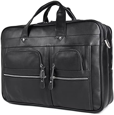 SXNBH Bőr 15.6 17 Laptop Iroda Férfi Aktatáska Üzleti Utazási Messenger Bags Portfólió (Szín : D)