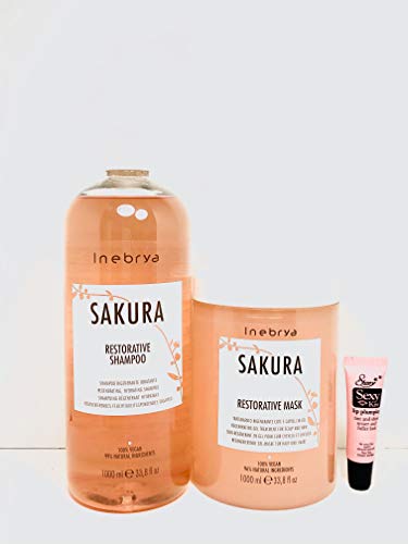 Inebrya Fagyit Sakura Sampon Maszk Dup - Ingyenes Csillagos Ajak Plumping Gloss 10 ml