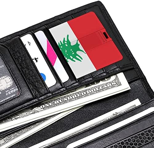 Zászló Libanon USB Flash Meghajtó Hitelkártya Design USB Flash Meghajtó Személyre szabott Memory Stick Kulcs 64G