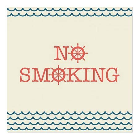 CGSignLab |Nem Dohányzó -Tengeri Hullám Világos Ablak Ragaszkodnak | 12x12