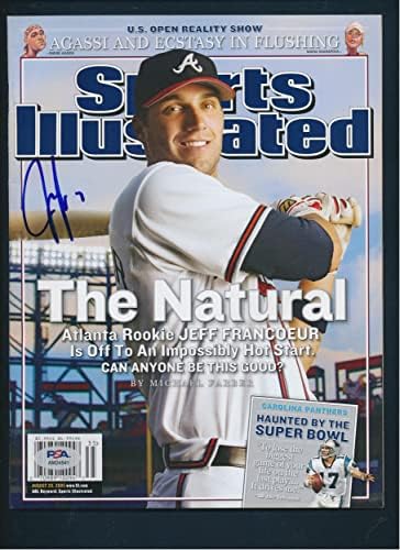 Jeff Francoeur Aláírt Sports Illustrated Autogramot PSA/DNS AM24541 - Dedikált MLB Magazinok