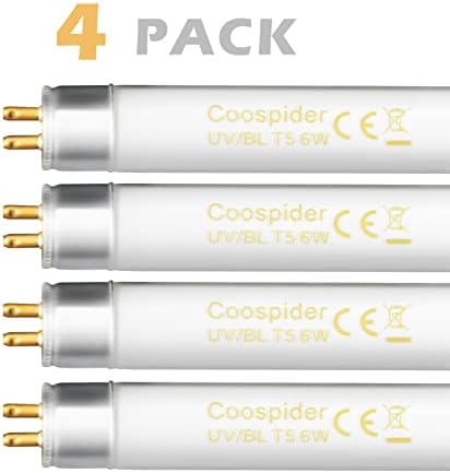 COOSPIDER 4 Csomag 32050 6 Wattos Izzó Csere F6T5/BL 9 Inch Fluoreszcens Cső G5 Bázis Csere DT2000XL, valamint DT2000XLP