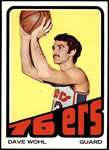 1972 Topps 99 Dave Wohl Philadelphia 76ers (Kosárlabda Kártya) NM 76ers U Penn