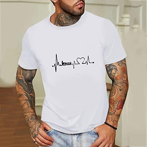 HDDK Férfi Nyári Rövid Ujjú T-shirt Vicces Grafikus Nyomtatott Sleeve Basic T Póló, Alkalmi, Laza Divat Edzés Tee Maximum