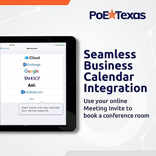 PoE Texas 8 Érintőképernyő konferenciaterem Ütemező Tabletta (Nincs Előfizetés Szükséges) - Plug & Play PoE Hivatal Konferencia Terem