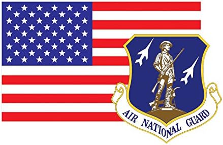 Amerikai Zászló Légi Nemzeti Gárda Pecsét ANG Logó Katonai Vinyl Matrica az Autók, Teherautók, Laptopok, stb...3.22x5 (Piros-Fehér-Kék)