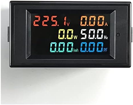 Junniu 6IN1 AC Monitor 110V, 220V 380V 100A Feszültség Áram teljesítménytényező Aktív KWH Elektromos Energia Frekvencia Mérő Digitális LCD
