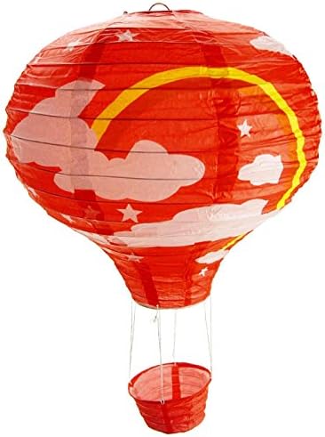 Homeford Szivárvány Papír Hőlégballon Lógó Dísz, Piros, 15 Hüvelykes