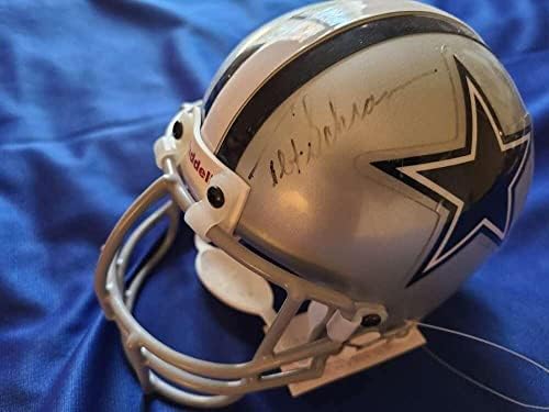 Tex Schramm Ritka SZÖVETSÉG Coa Aláírt Cowboyok Labdarúgó Mini Sisak Autogram - Dedikált NFL Mini Sisak