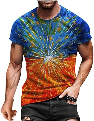 T-shirt Férfi Grafikus Maximum Tavaszi, Nyári Póló Alkalmi Divat Rövid ujjú 3D Nyomtatott Retro Póló Blosue