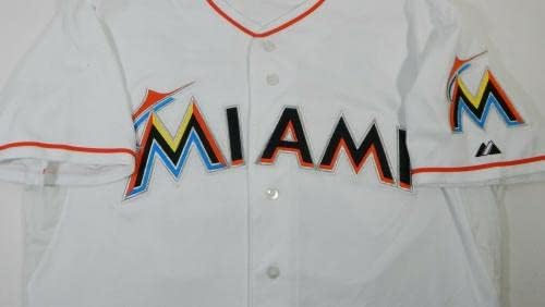 Miami Marlins Andrew Heaney 24 Játék Kiadott Fehér Jersey DP13729 - Játék Használt MLB Mezek