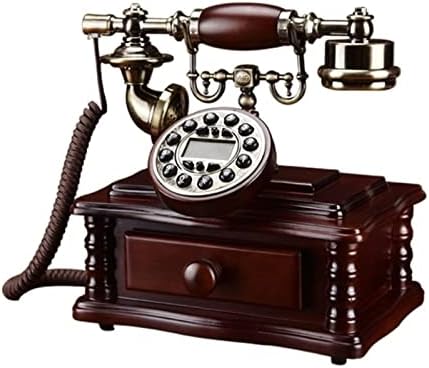GaYouny Négyszögletűség vezetékes Telefon, Fából vaste telefoon Hívófél-azonosító Vezetékes Telefon, Otthoni Iroda nappali