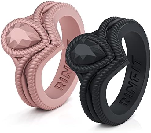 Rinfit Szilikon Gyűrűk, Nők - Szilikon Gyűrű Nők - Gumi Gyűrűk A Nők - Szilikon Esküvői Zenekarok Nők - Körte Gyémánt Gyűjtemény