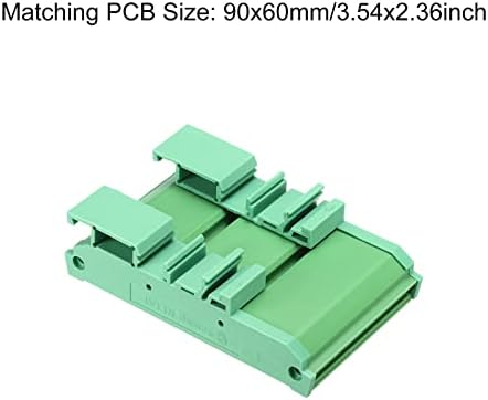 MECCANIXITY PCB DIN Sínre Szerelhető Fuvarozó, Áramköri lapot tartó Jogosult 90x60mm Zöld