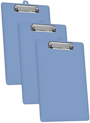 Acrimet Vágólapra Levél Mérete A4 (13 3/8 x 9 7/16), Alacsony Profil Klip Oldalon Uralkodók (Műanyag) (folyamatos Kék Színű) (3 Csomag)