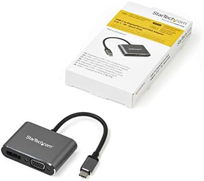StarTech.com USB-C Többportos Videó Adapter - USB-C-4K-60Hz DisplayPort 1.2-es vagy 1080p VGA Monitor Adapter - USB Típus-C 2-in-1 DP (HBR2