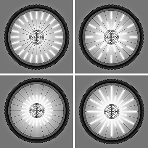 72 Db Kerékpár Beszélt Reflektorok, Kerékpár Világítás az Éjszakai Lovaglás 360° - Os Láthatóságot, Figyelmeztetés Beszélt Fények