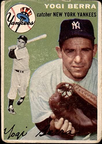 1954 Topps 50 WHT Yogi Berra New York Yankees (Baseball Kártya) (Fehér Vissza) FAIR Yankees