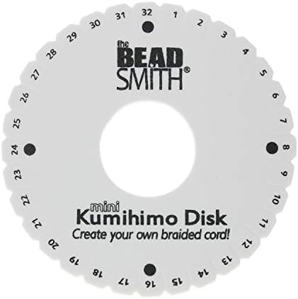A Beadsmith Kerek Kumihimo Mini Lemez, a 4,5 hüvelyk Átmérőjű, 3/8 Vastag, Sűrű Hab, Ékszerek Eszközök Zsinórozás, Doboz 20