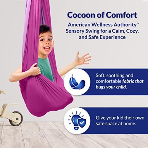 Amerikai Wellness Hatóság Szenzoros Hinta a Gyerekek Beltéri, Szenzoros Hinta Felnőttek számára, Dupla Rétegű, 360° Forgatható