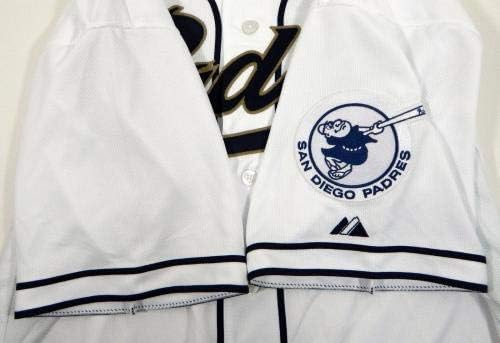 2014-ben a San Diego Padres Burch Smith 26 Játék Kiadott Fehér Jersey - Játék Használt MLB Mezek