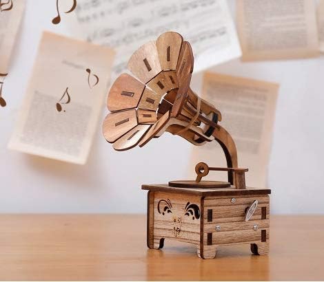 SHYPT Fafaragás Gramofon Zene Doboz Figurák zenelejátszó Modell lakberendezési Kiegészítők Dísz Esküvői Dekoráció Ajándék