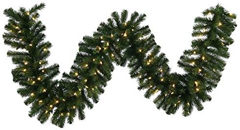 Vickerman 50' Douglas Fenyő Mesterséges Karácsonyi Koszorú, Meleg Fehér LED - Mű Fenyő Karácsonyi Koszorú - Szezonális Beltéri lakberendezés