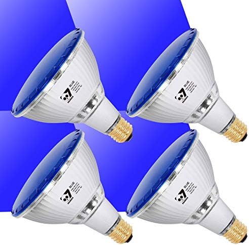7Pandas Kék LED Par38 Árvíz Izzók, True Color Teljes Üveg Kültéri Vízálló LED Világítás, E26 Bázis (90W Halogén Egyenértékű),