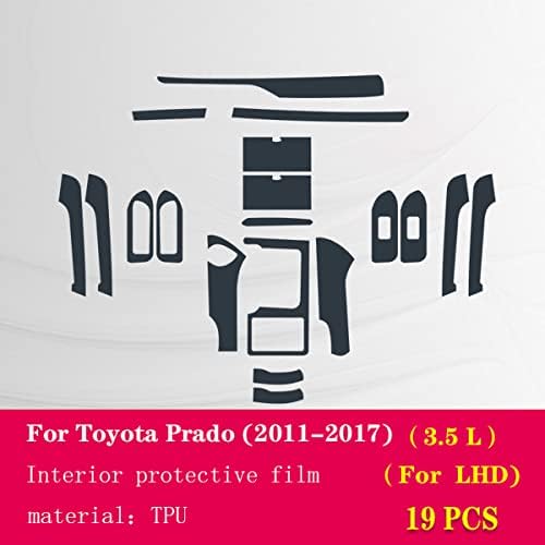 MGUOTP Műszerfal Panel Film Fedezze Autó Belső Részletek Matricák Screen Anti-Semmiből Protector TPU Film,a Toyota Prado 2011-2017