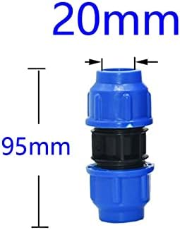 20/25/32/40/50/63mm Műanyag vízvezeték Gyors Csatlakozó Könyök Egyenes Csatlakozó 1/2 3/4 1 1.5 2 Inch Pe Cső, 2-utas Adapter 1db (Szín : 220MM-01)