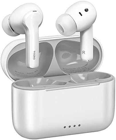 TOZO NC2 Hibrid Aktív zajszűrő Vezeték nélküli Fülhallgató, in-Ear Észlelési Fejhallgató, IPX6 Vízálló Bluetooth 5.2 Sztereó Fülhallgató,