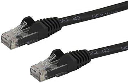 StarTech.com 5m CAT6 Ethernet Kábel - Fekete MACSKA 6 Gigabit Ethernet Vezeték -650 mhz-es 100W PoE++ RJ45 UTP 6. Kategória Hálózat/Patch