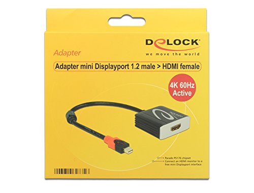 DELOCK - Mini DisplayPort-HDMI Adapter a DELOCK 62735 20 cm-es, Fekete
