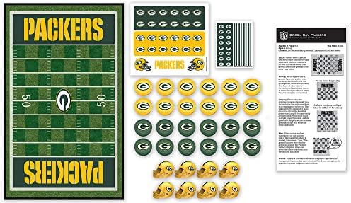 Remekművek Családi Játék - NFL-Green Bay Packers Dáma - Hivatalosan Engedélyezett társasjáték Gyerekeknek & Felnőttek
