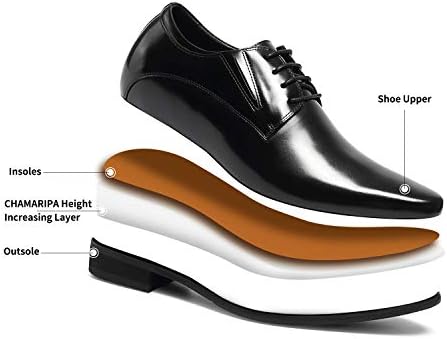 CHAMARIPA Férfi Oxford Magasság Növelése Lift Cipő Szmoking Ruha, Cipő Valódi Bőrből készült, 3.15 Magasabb H62D11K011D