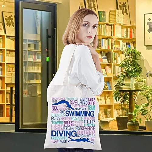 LEVLO Úszni Lány Vászon Táska Úszás Csapat Ajándék Úszó válltáska, Az Úszás Szerelmese