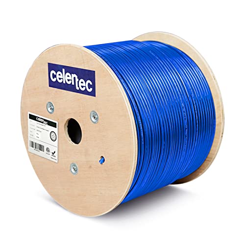 celertec CAT6 Árnyékolt, Ethernet Kábel, 1000ft, FTP (Általános Fólia Árnyékolás), 23AWG Szilárd Csupasz Réz, 550MHz, ETL Felsorolt &CMR
