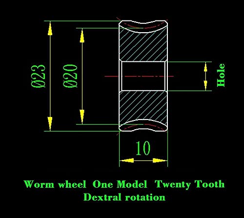 Davitu DC Motor - Motor Kerék Féreg 20mm*30mm Lassítási Arány 20 Acél Cooper Elektromos Motor Kerék Készlet - (Fordulatszám(RPM): Worm20mm