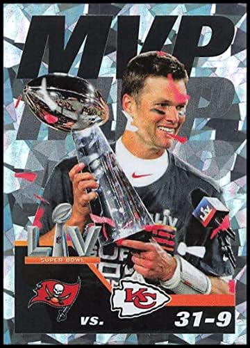 2021 Panini Matrica 22 Tom Brady FÓLIA Super Bowl LV MVP NFL Labdarúgó-Mini Matrica Trading Card