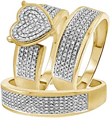 Hölgyek Csillogó Gyémánt Teljes Diamond-Dupla Gyémánt Meghatározott Gyűrű jegygyűrű Meghatározott Gyűrű Cirkónia Eljegyzési Gyűrű
