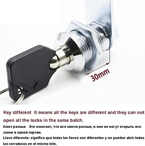 WTAIS Fiókban Csöves Zár Kulcsos Más Ajtó Postafiók Kabinet Tool Box Kulcsok Bútor Hardver 1db (Szín : Kulcs a Különböző X 30mm)